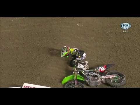 Adam Cianciarulo Practice Crash AMA Supercross 2014 Toronto