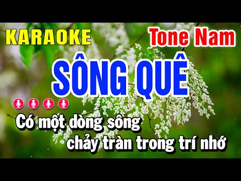 Karaoke Sông Quê Tone Nam Am Nhạc Sống | Huỳnh Lê