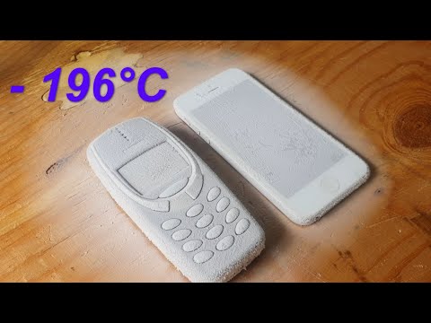 NOKIA AND IPHONE IN LIQUID NITROGEN  WHO WILL SURVIVE