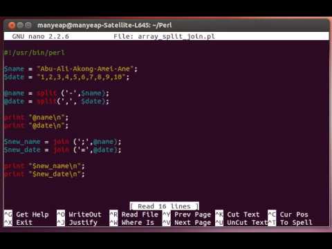 Perl Split and Join Example