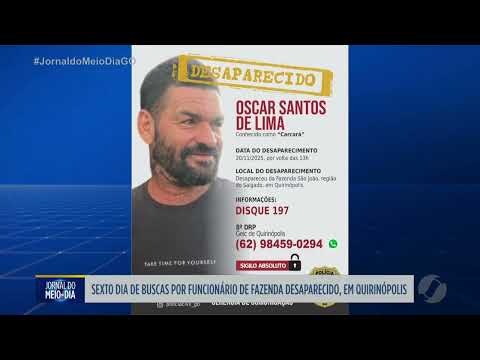 Sexto dia de buscas por funcionário de fazenda desaparecido em Quirinópolis