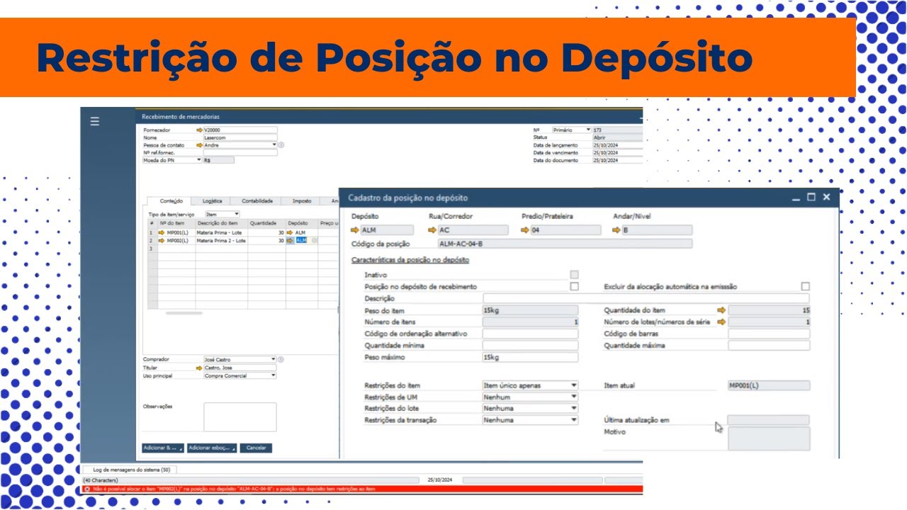 Restrição de Posições no Depósito (Endereços no Estoque)
