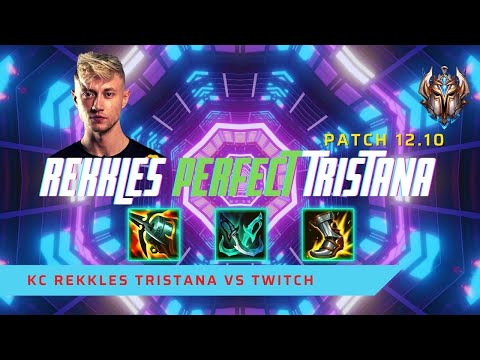 REKKLES PERFECT TRISTANA GAME! - KC Rekkles Tristana AD Carry vs Twitch! | LoL Patch 12.10