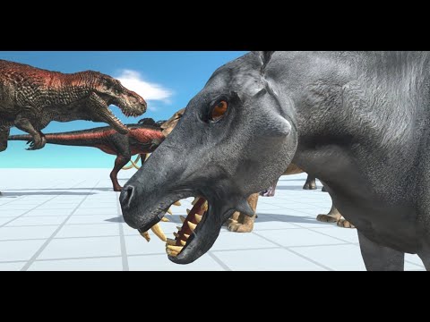 One Dinosaur T Rex Attack Champions Prehistoric Animals Death Run   Animal Revolt Battle Simulator