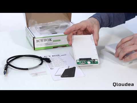 IcyBox IB-223U3-WH - Caja externa 2.5", USB 3.0 y Protector Silicona