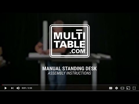 MultiTable Hand Crank Standing Desk Easy Assembly