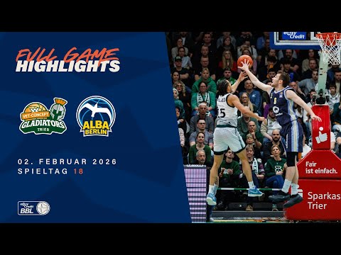 VET-CONCEPT Gladiators Trier vs. ALBA BERLIN - Full Game Highlights - Spieltag 18, 25/26