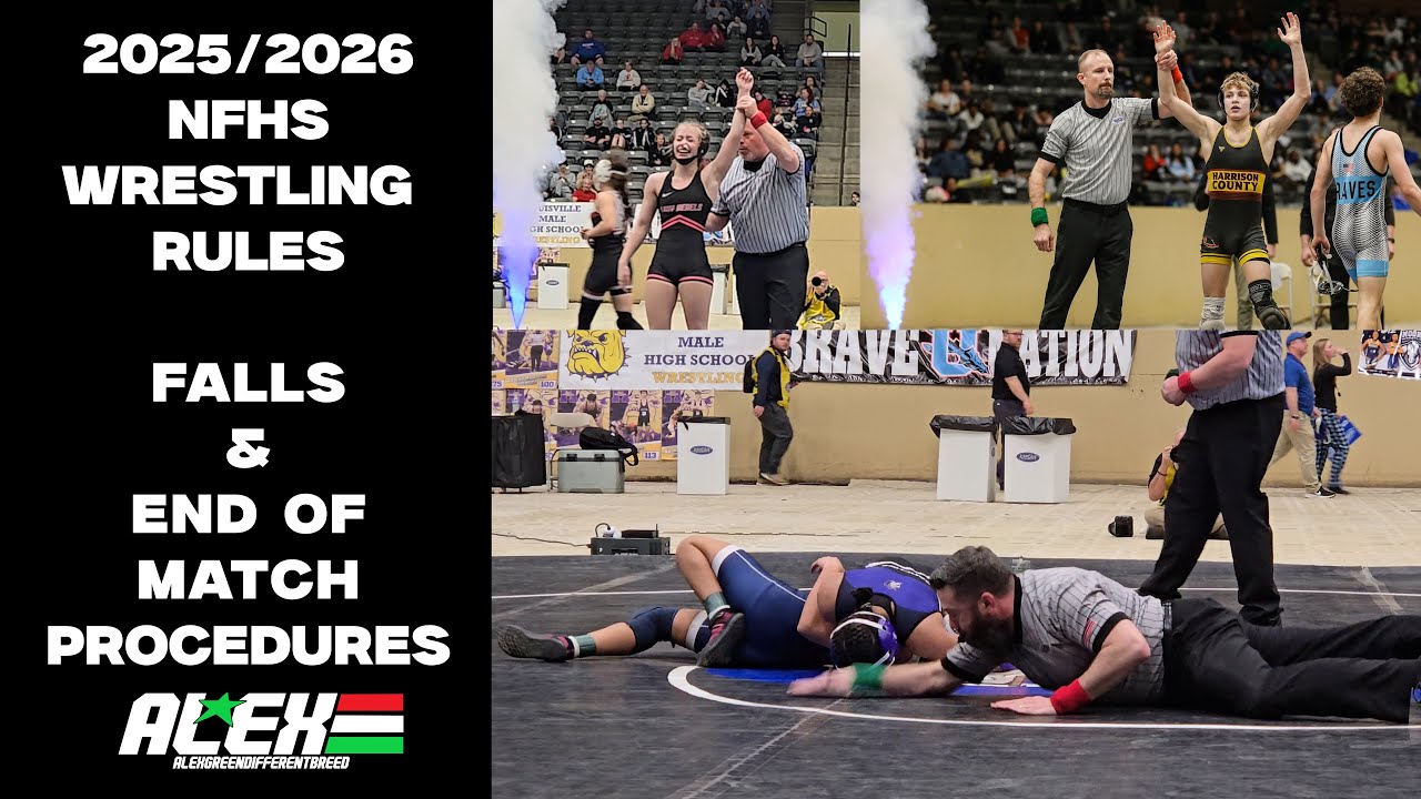 NFHS Wrestling Rules - Falls &amp; End of Match Procedures; #3 of 9 (2025/2026)