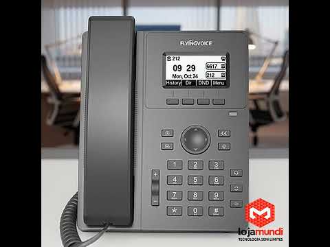 Video do produto Telefone IP Flyingvoice P10P 2 Contas SIP PoE Áudio HD