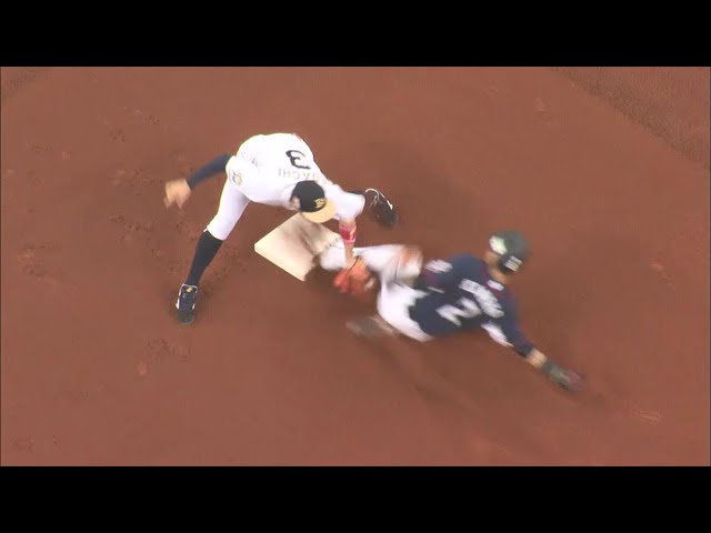 【1回表】もう止められない!! ライオンズ・金子侑 バファローズ・糸井に迫る52個目の盗塁成功!! 2016/9/20 Bs-L