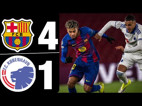 Barcelona vs Copenhagen 4-1 | All Goals & Match Highlights | UEFA Champions League