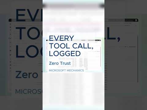 Video Thumbnail: Log every tool call, API access, & data lookup. #ZeroTrust #AISecurity #AIAgents #MicrosoftSecurity