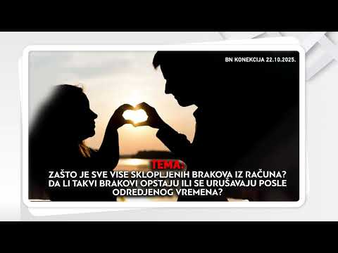 Zašto je sve više sklopljenih brakova iz računa? || BN KONEKCIJA