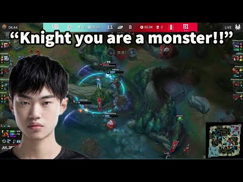 The Casters Go Crazy At This Insane Play By TES Knight!!