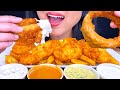 ASMR FISH AND CHIPS CRUNCHY ONION RINGS RED ROBIN EATING SOUNDS ASMR Phan