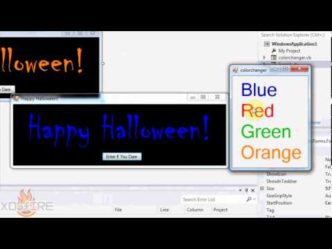 {VB.NET}∞Tutorial 19 - Happy Halloween Special!! (Change color of label from button)