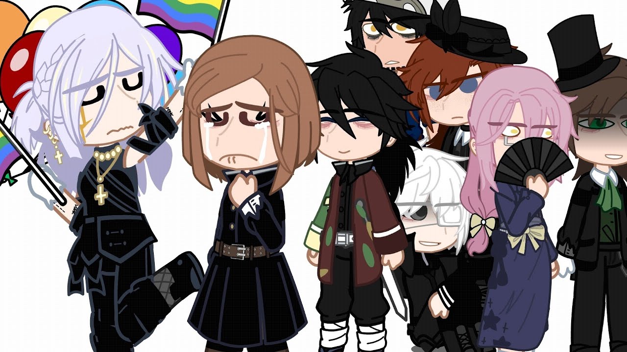 beating the homophobic allegations. ||  happy gay month ft. my fav anime characters react cast