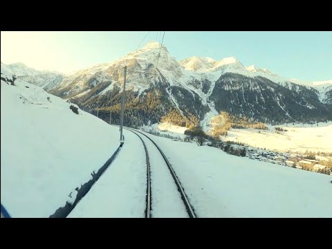 ★ 4K 🇨🇭Cab ride Samedan - Bergün, Switzerland [01.2020]