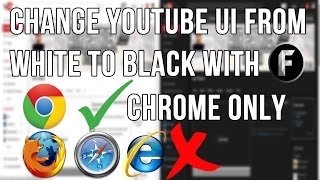 How to Change YouTube UI Color From White to Black | GOOGLE CHROME ONLY