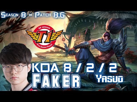 SKT T1 Faker YASUO vs KASSADIN Mid - Patch 8.6 KR Ranked