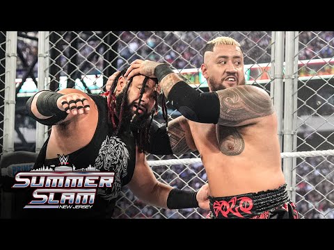 Solo Sikoa vs. Jacob Fatu | United States Title Steel Cage Match: SummerSlam 2025 highlights