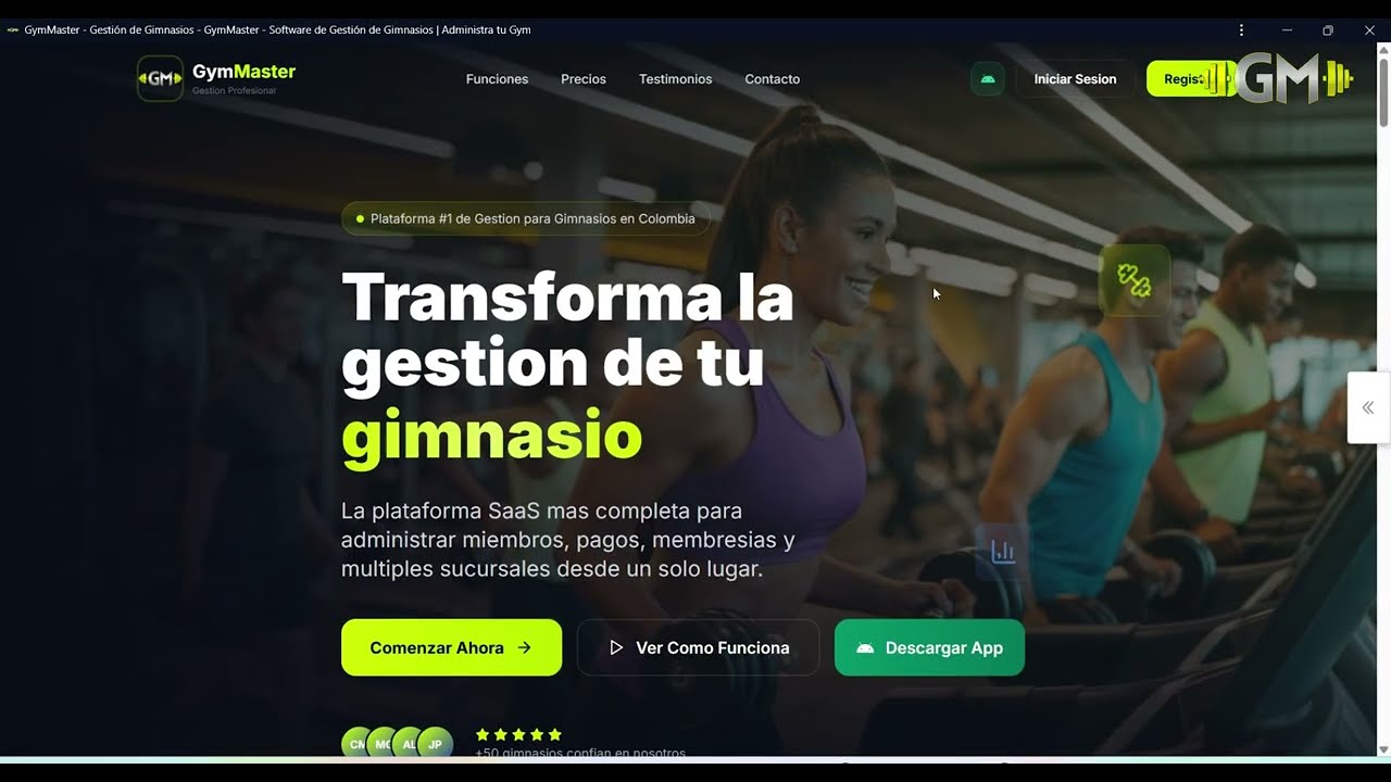Miniatura del video 01 portal web - sistema para gimnasio profesional