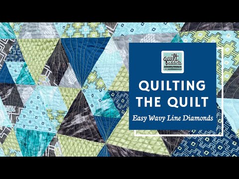 Diamond Wavy Lines! Easy & Fast Free Motion Quilting Stitch