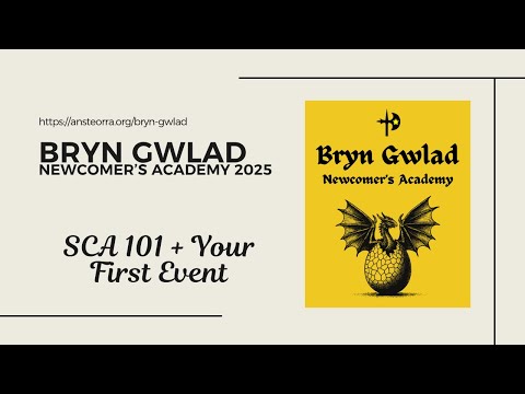SCA Newcomer's Academy Class - SCA 101 + Your First Event