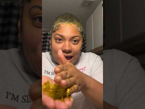 GLITTER GLUE AS GEL #glitter #hairfail #naturalhair #viral #glue  #viral  #shortsfeed