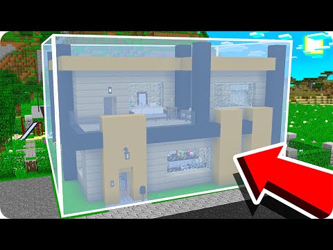 LA CASA DE MASSI ATRAPADA DENTRO DE UN CUBO DE CRISTAL EN MINECRAFT ????