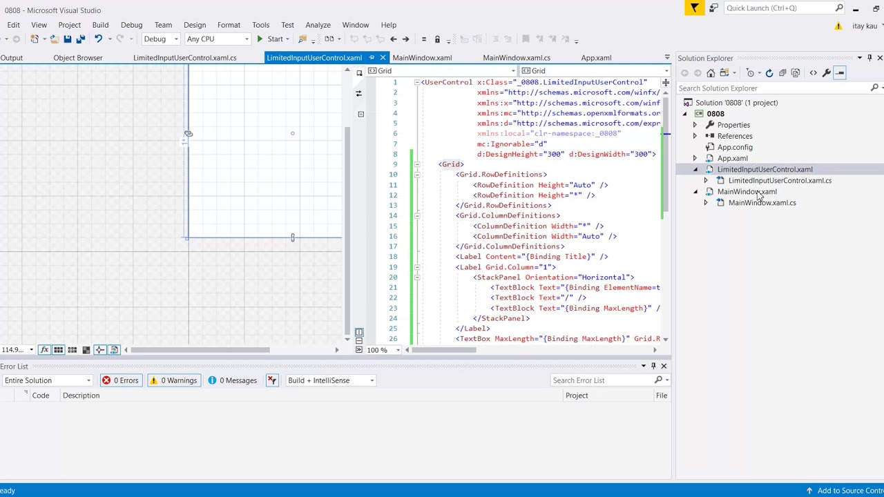C# Lesson 55: WPF custom controls dataerrors depprop