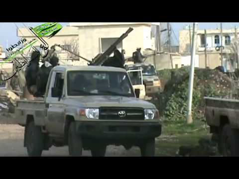 استهداف قوات النظام برشاش 14.5 من قبل لواء المرابطين على جبهة تل غرين في ريف درعا