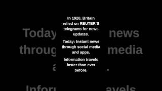In 1920, Britain relied on REUTER'S telegrams for news updates.