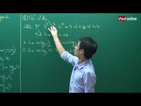 Vted.vn - Trích đoạn bài giảng: Phương pháp logarit hóa giải mũ,logarit