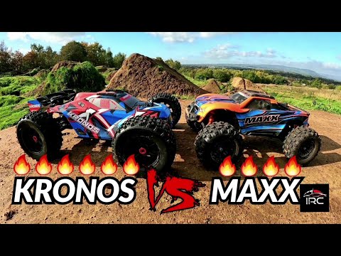 KRONOS XP v's Traxxas MAXX !!!! 💥💥🚀✈😯🔥 EPIC BATTLE at the BMX Dirt TRACK!!! Who won🏆?? LETS SEE!!