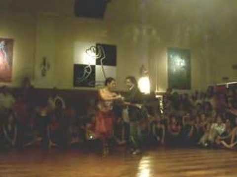  Dana Frigoli  and  Pablo Villarraza  are  dancing  to  the  tango  "  Oblivion  "