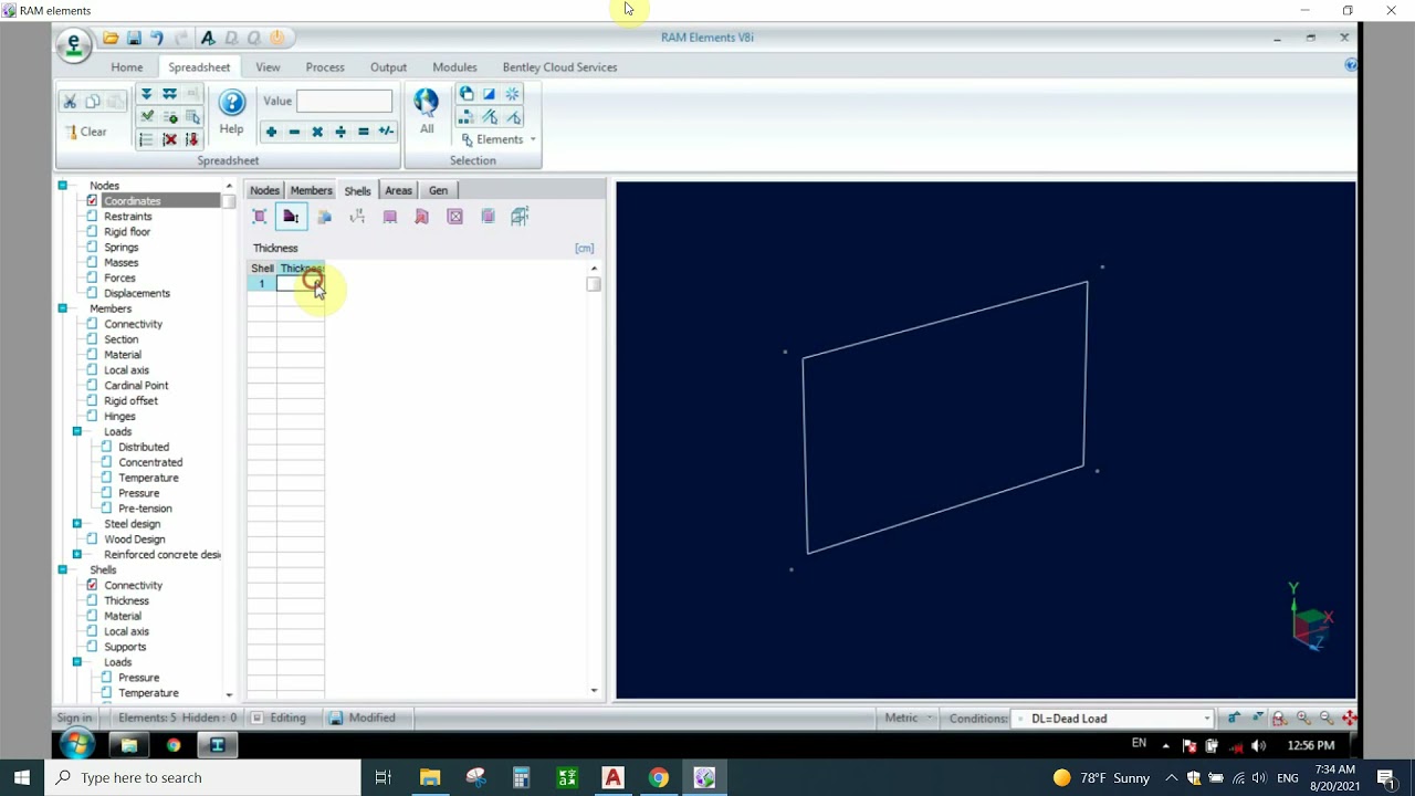 Create Shell or Wall in RAM elements