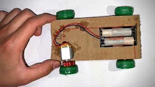 STEP BY STEP DC MOTOR CAR  HOW TO MAKE A VERY SIMP