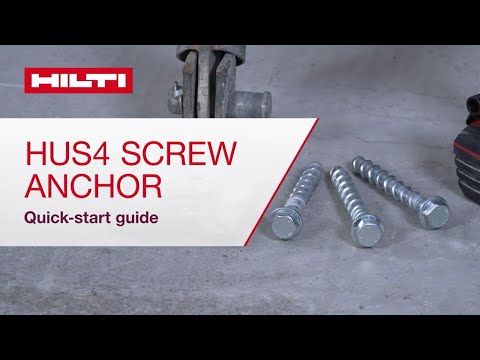 Hilti HUS4 screw anchor: How-to video