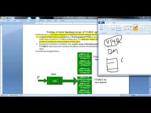 Virtual Function and virtual table virtual pointer in C++