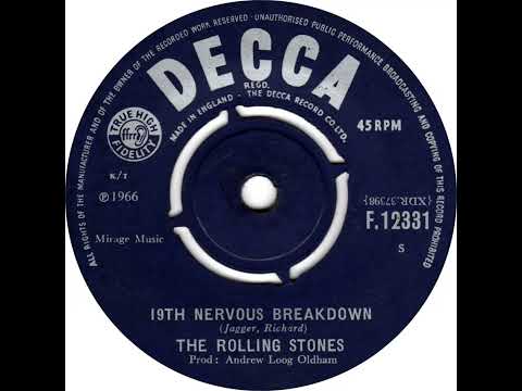 UK New Entry 1966 (40) The Rolling Stones - 19th Nervous Breakdown