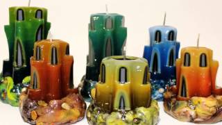 preview picture of video 'CandleCharm velas artesanais/talhadas feitas à mão por Iryna'