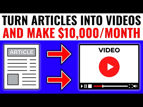 Turn Articles Into YouTube Videos