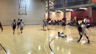 Ball loose across court floor ends in 3pts