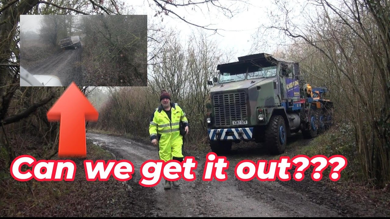 32 TON Tipper gets stuck a mile down a dirt footpath!! SERIOUS RECOVERY!