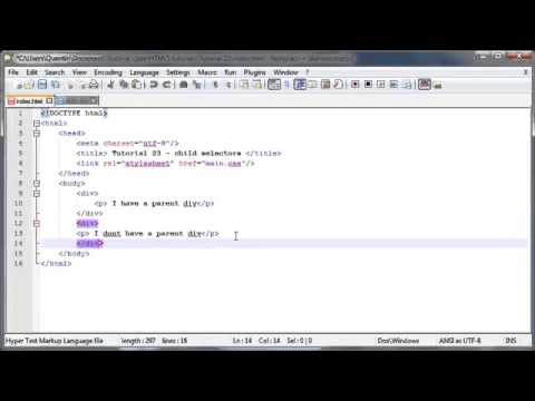 HTML5 and CSS3 beginners tutorial 23   child selectors