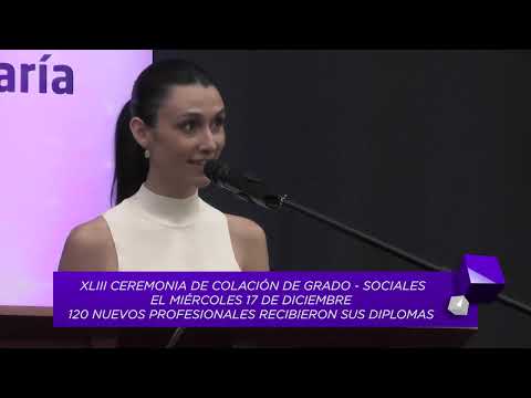 XLIII Ceremonia de Colación de Grado en la UNVM