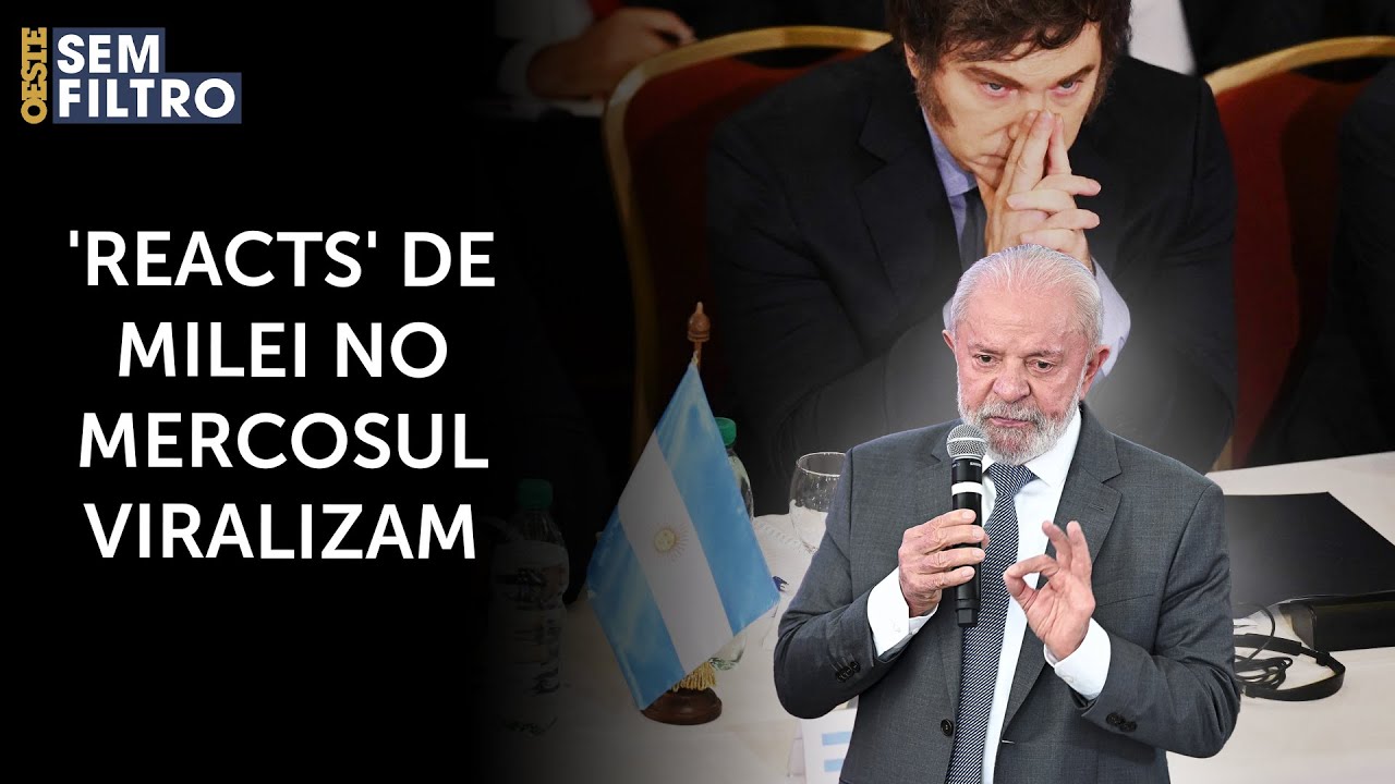Milei fica entediado durante discurso confuso e sonolento de Lula no Mercosul
