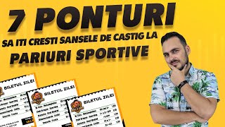 Top 7 ponturi sa-ti cresti sansele de castig la pariurile sportive