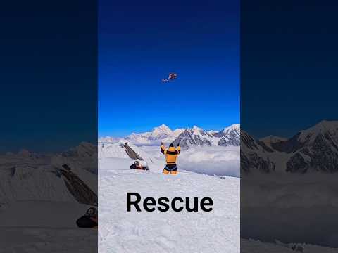 Climber Rescued from Annapurna Himal by Helicopter #shorts